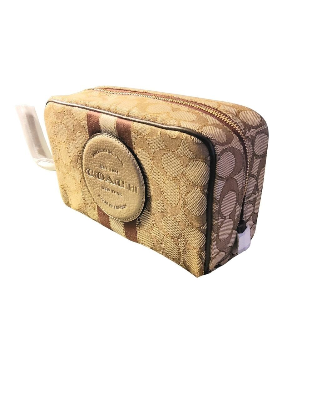 COACH Dempsey Boxy Cosmetic Case 20 Signature Jacquard - Picture 3 of 3